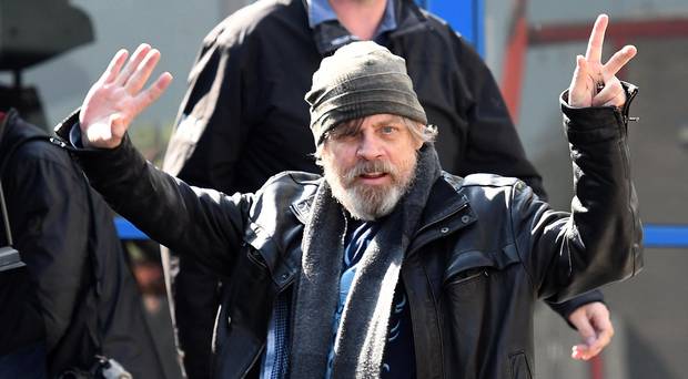 Mark Hamill arrives in Belfast. Image: Belfast Telegraph