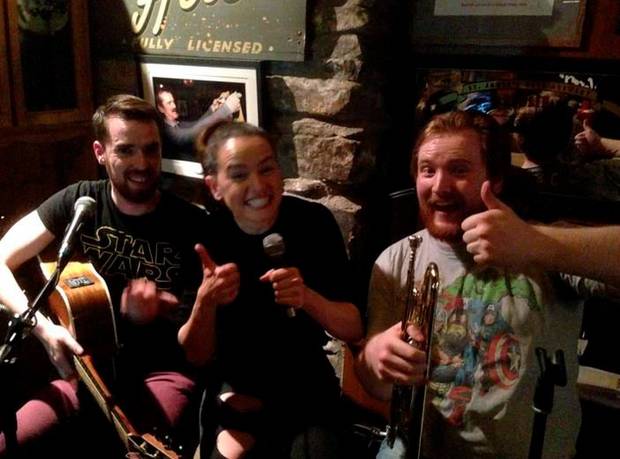 Daisy Ridley and local band Tasty ~ McGrorys, Donegal. Image: Independant.ie